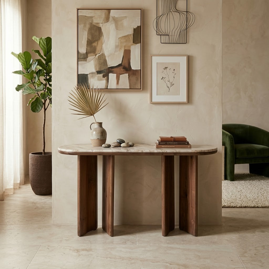 PRITI Solid Wood Console Table