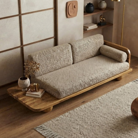 PRITI Solid Wood Designer 3 Seater Sofa for Living Room