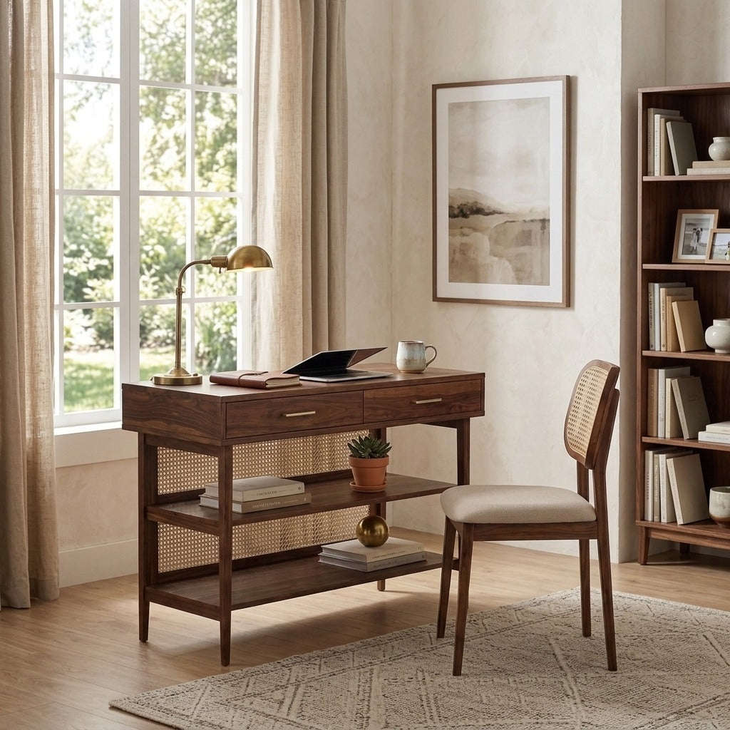 PRITI Solid Wood Study Table Chair Combo for Students