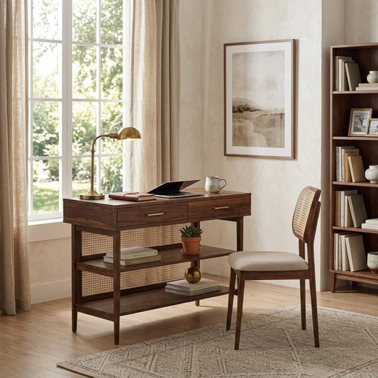 PRITI Solid Wood Study Table Chair Combo for Students
