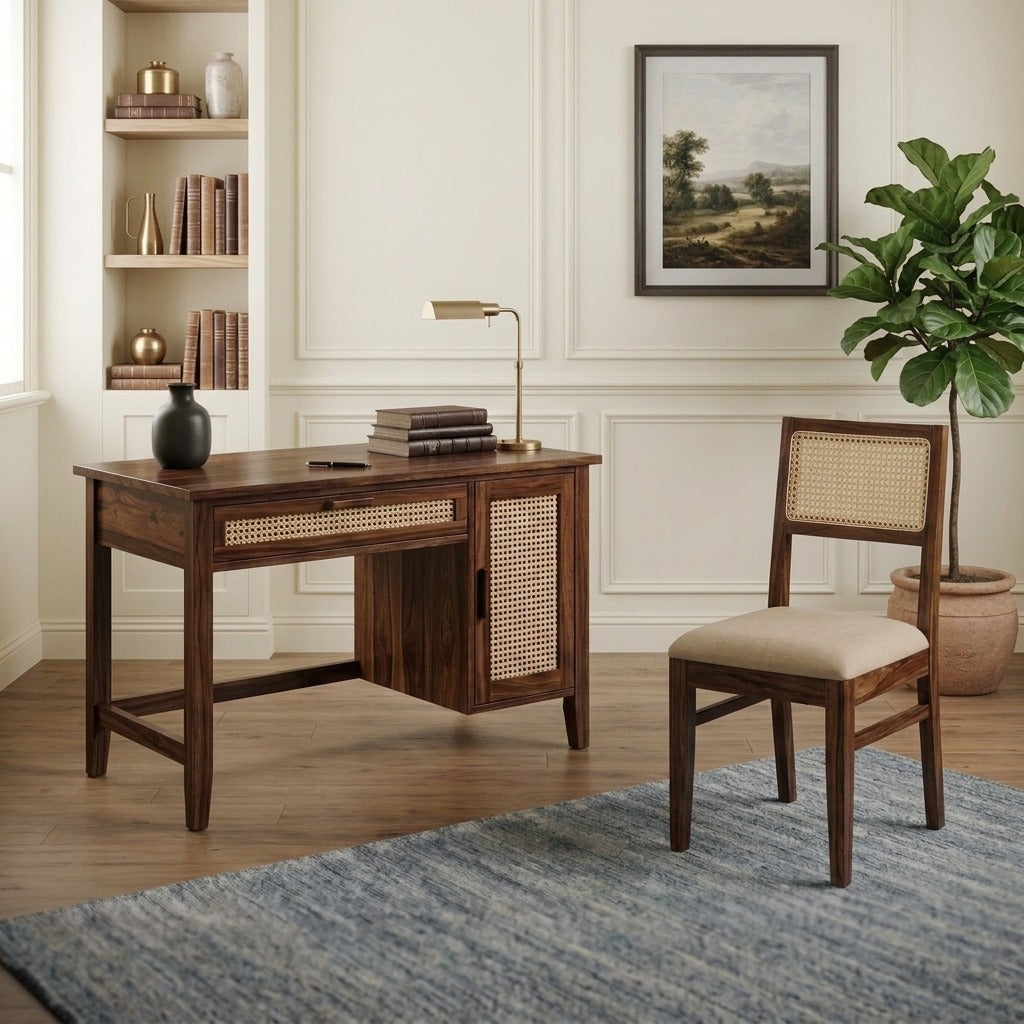 PRITI Sheesham Wood Study Table and Chair Set for Students | Kids | Adults