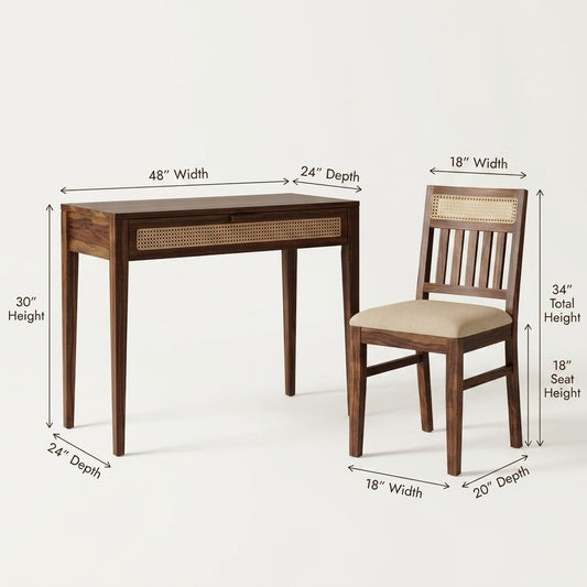 PRITI Study Table and Chair for Bedroom & Study Room