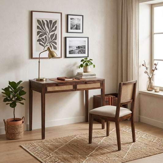 PRITI Study Table with Chair in Premium Solid Sheesham Wood