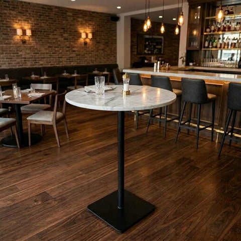 PRITI Two Seater Metal Cafe Table with Quartz Top