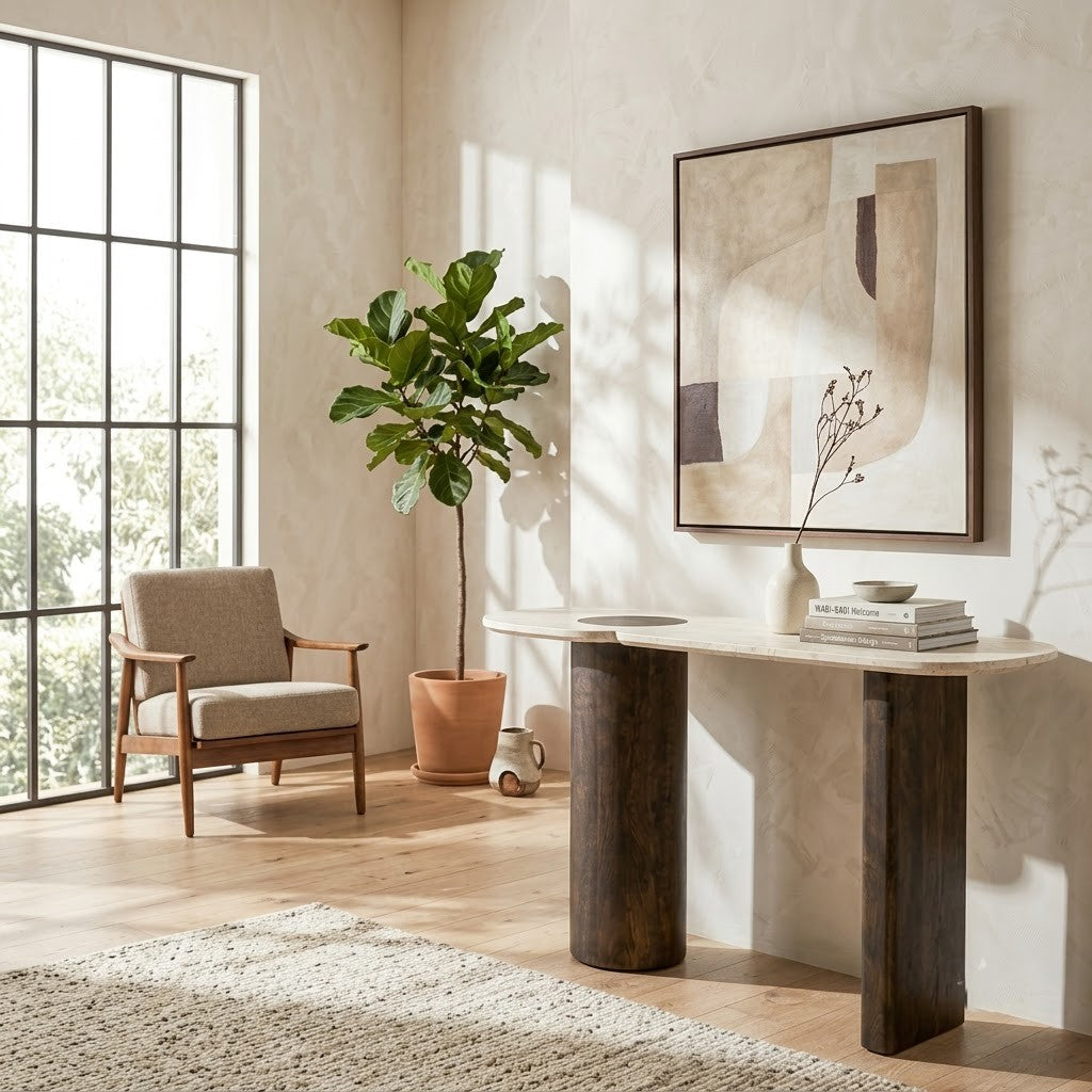 PRITI Wooden Hallway Console Table