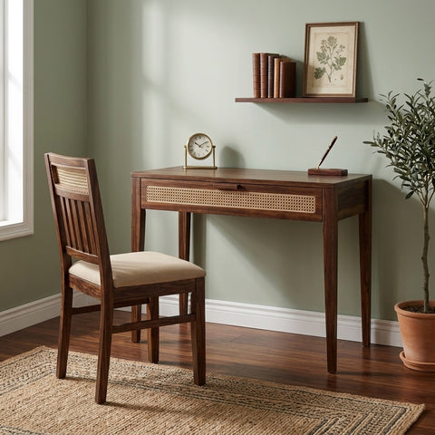 PRITI Wooden Home Office Desk with Chair