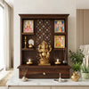 PRITI Wooden Home Temple – Dark Walnut Sheesham Wood Pooja Mandir