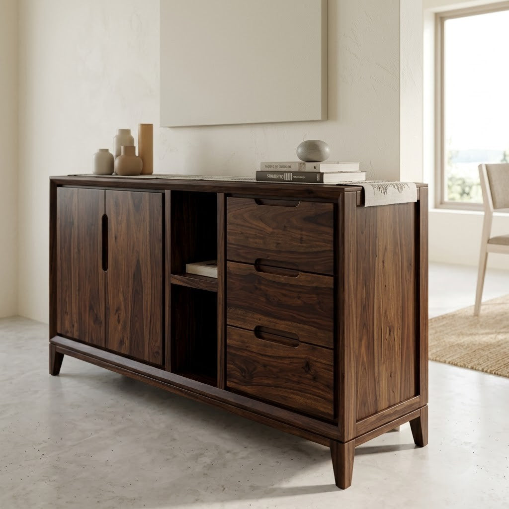 PRITI Wooden Storage Cabinet for Living Room & Dining