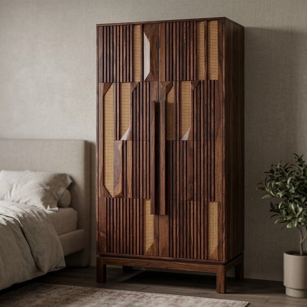 PRITI Wooden Wardrobe for Clothes | Cupboard for Clothes