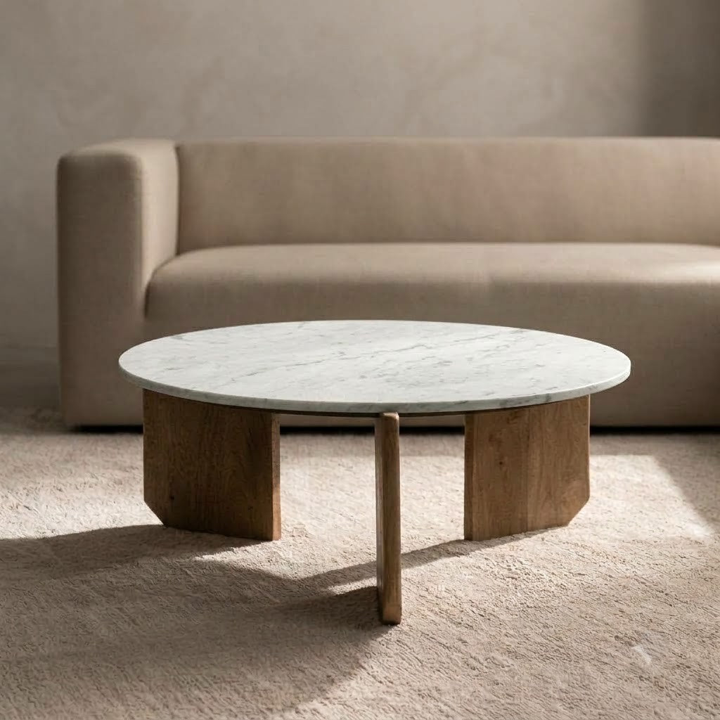 PRITI circular living room table with modern design