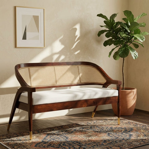 PRITI classic cane sofa for lounge and living room