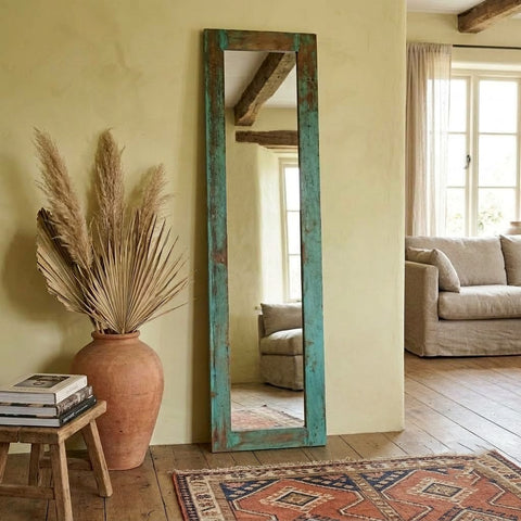 PRITI colour mix rustic mirror for entryway wall décor