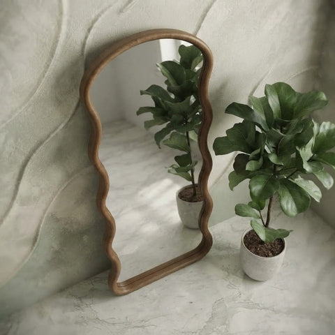 PRITI curved wall mirror for living room and entryway