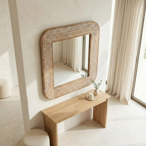 PRITI decorative square mirror for hallway and entryway