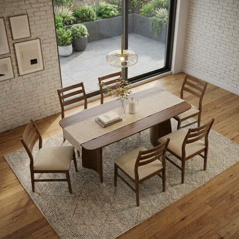 PRITI dining room chair with brown finish