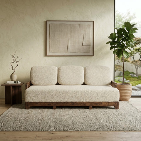 PRITI handcrafted three seater sofa for modern living room