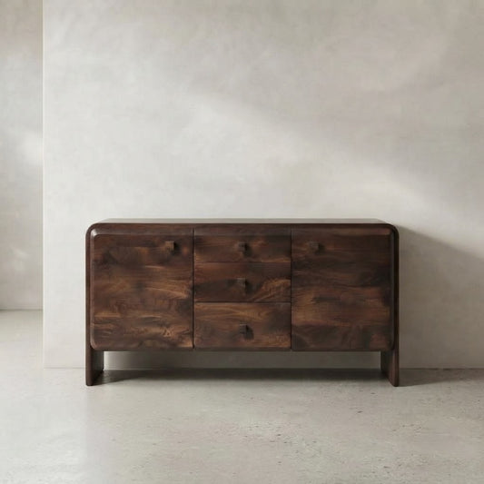 PRITI large dark Mango Wood sideboard for living room
