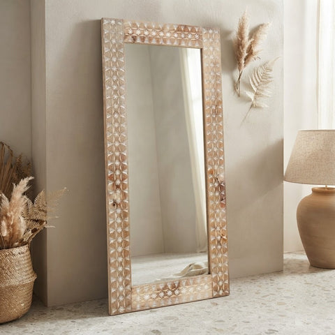 PRITI large rectangular CNC frame mirror for living room