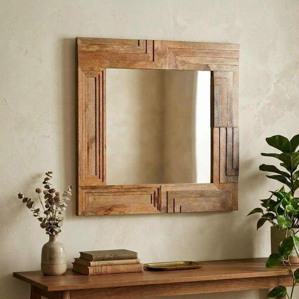 PRITI large square mirror for living room wall decoration