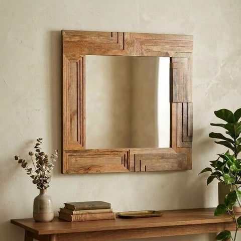 PRITI large square mirror for living room wall decoration