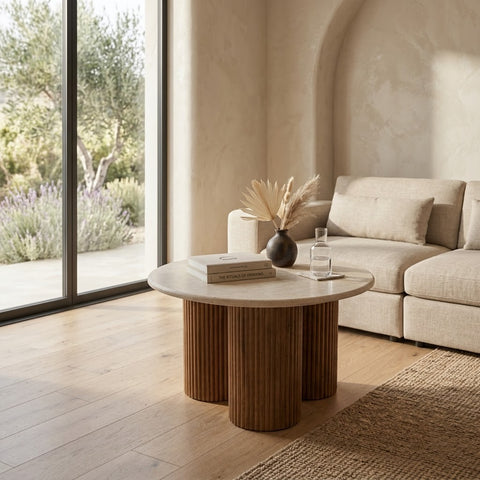 PRITI modern round coffee table for home
