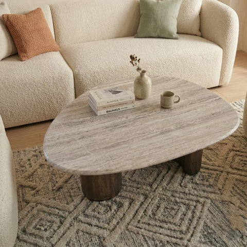 PRITI oval coffee table for modern living room