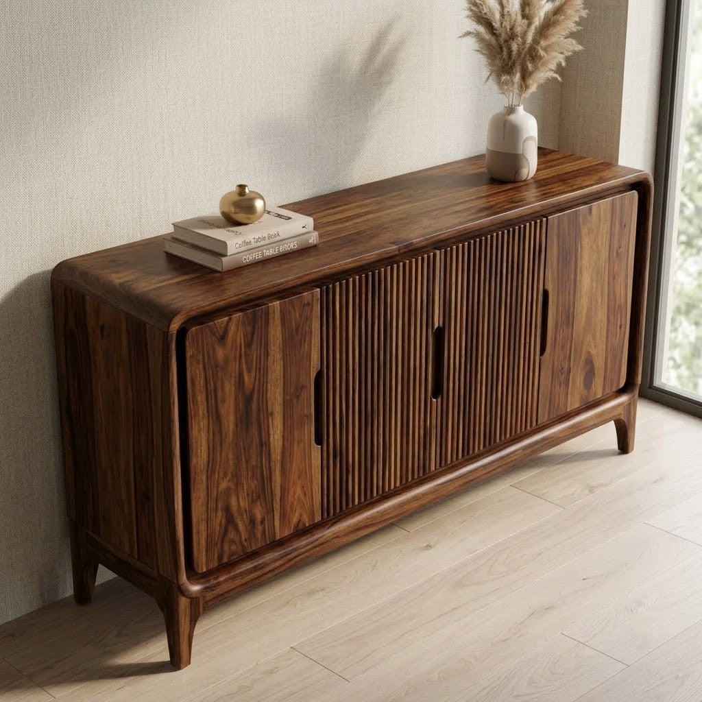 PRITI premium wooden sideboard with drawers and cabinets