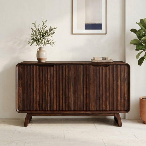 PRITI premium wooden sideboard with shelves