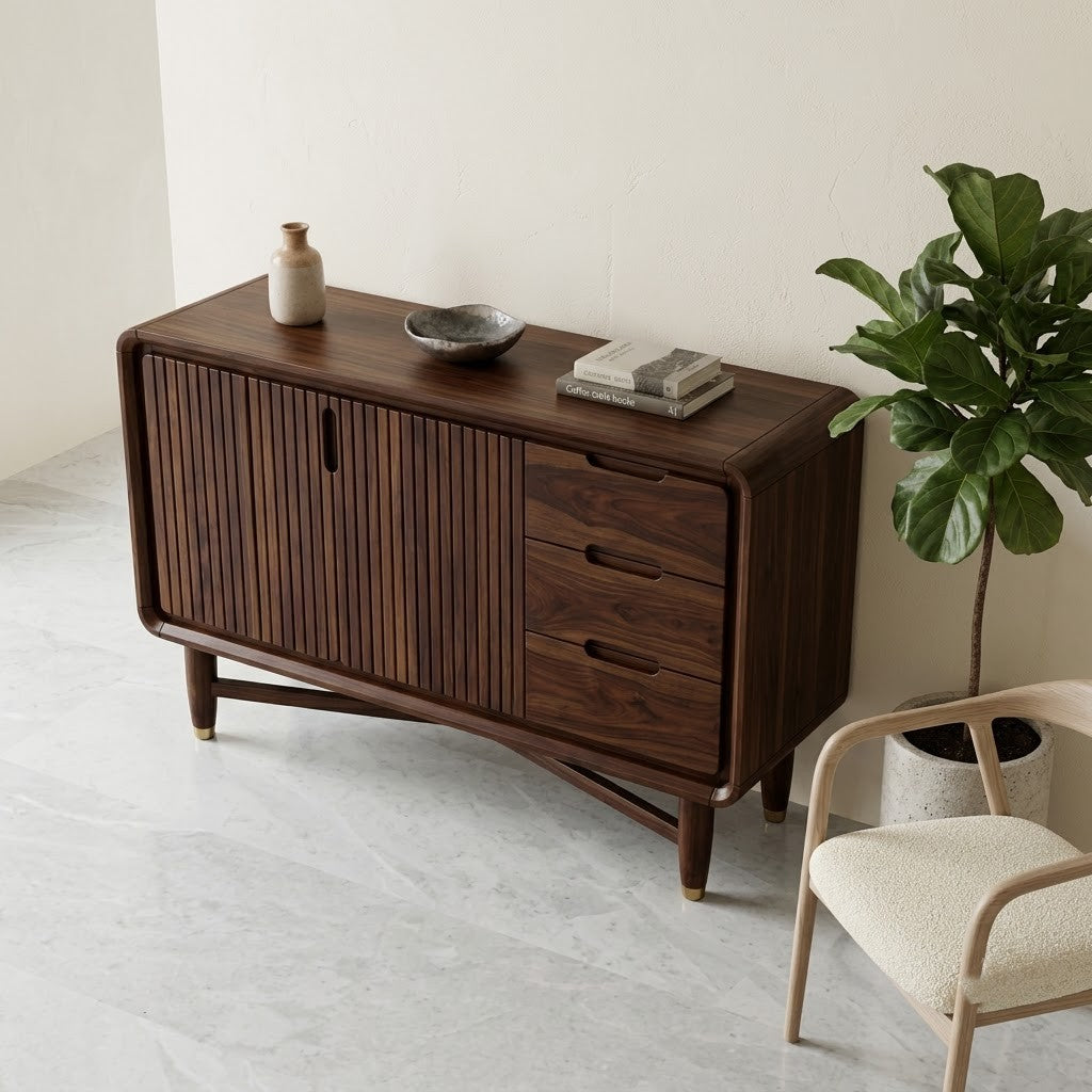 PRITI premium wooden storage cabinet with drawers and doors
