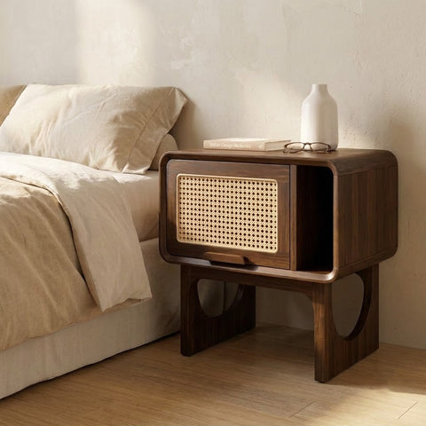 PRITI solid Sheesham wood bedside table 