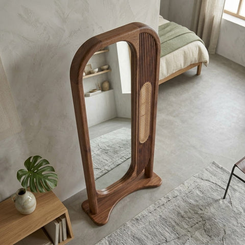 PRITI solid Sheesham wood framed standing mirror for home