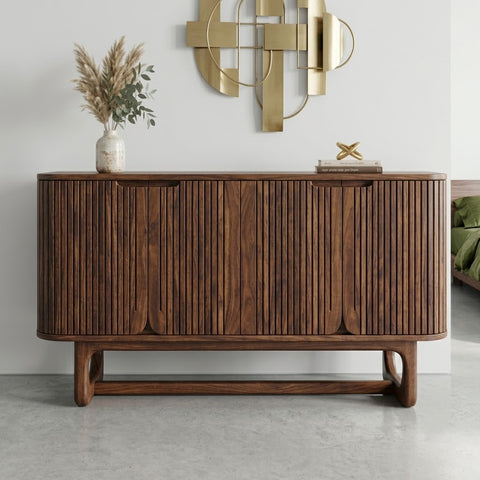 PRITI solid Sheesham wood sideboard for dining room storage
