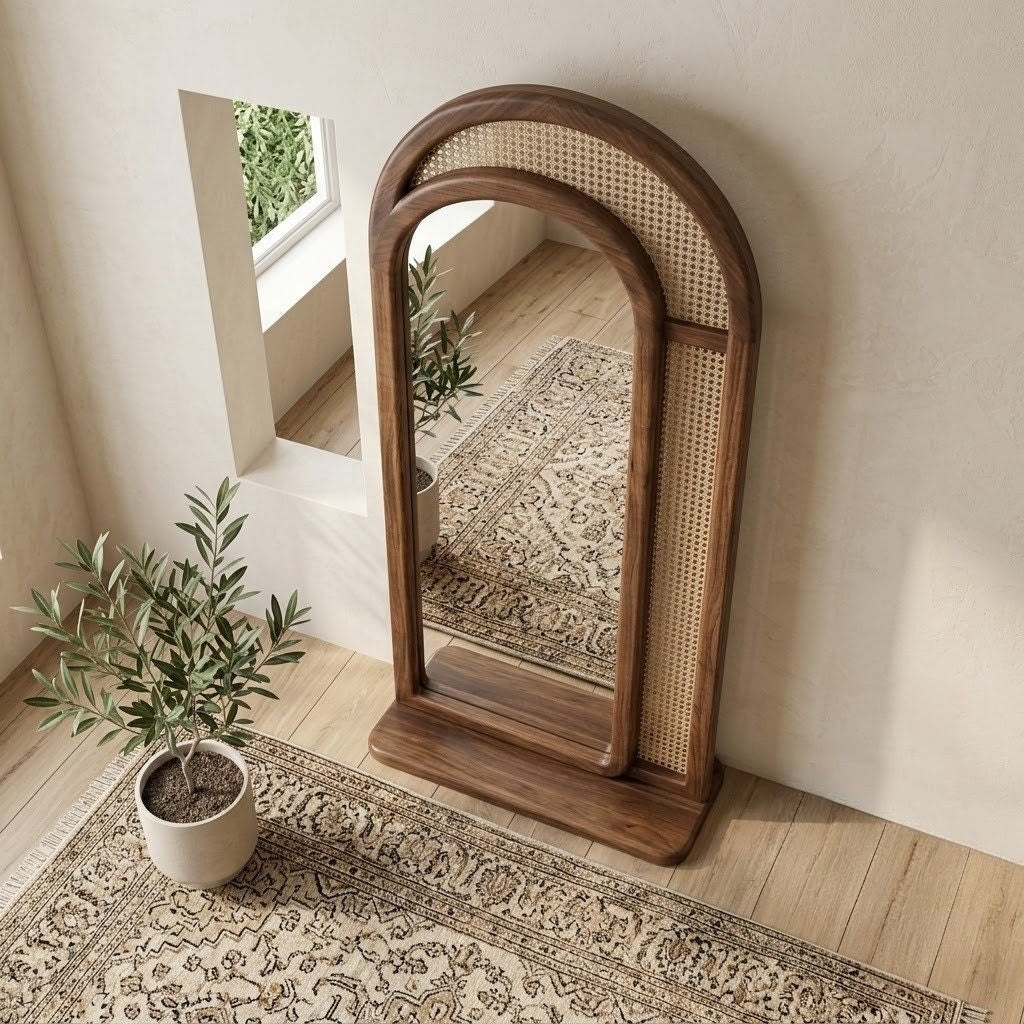 PRITI solid wood vertical dressing mirror for modern home