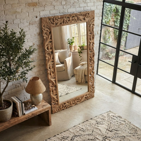 PRITI statement carved mirror for stylish interiors