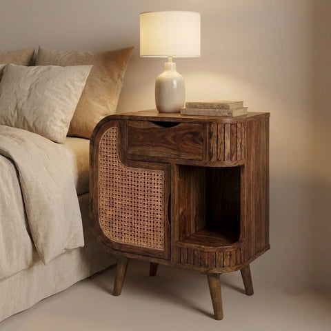 PRITI wooden bedroom bedside table 20 x 18 x 24 inches