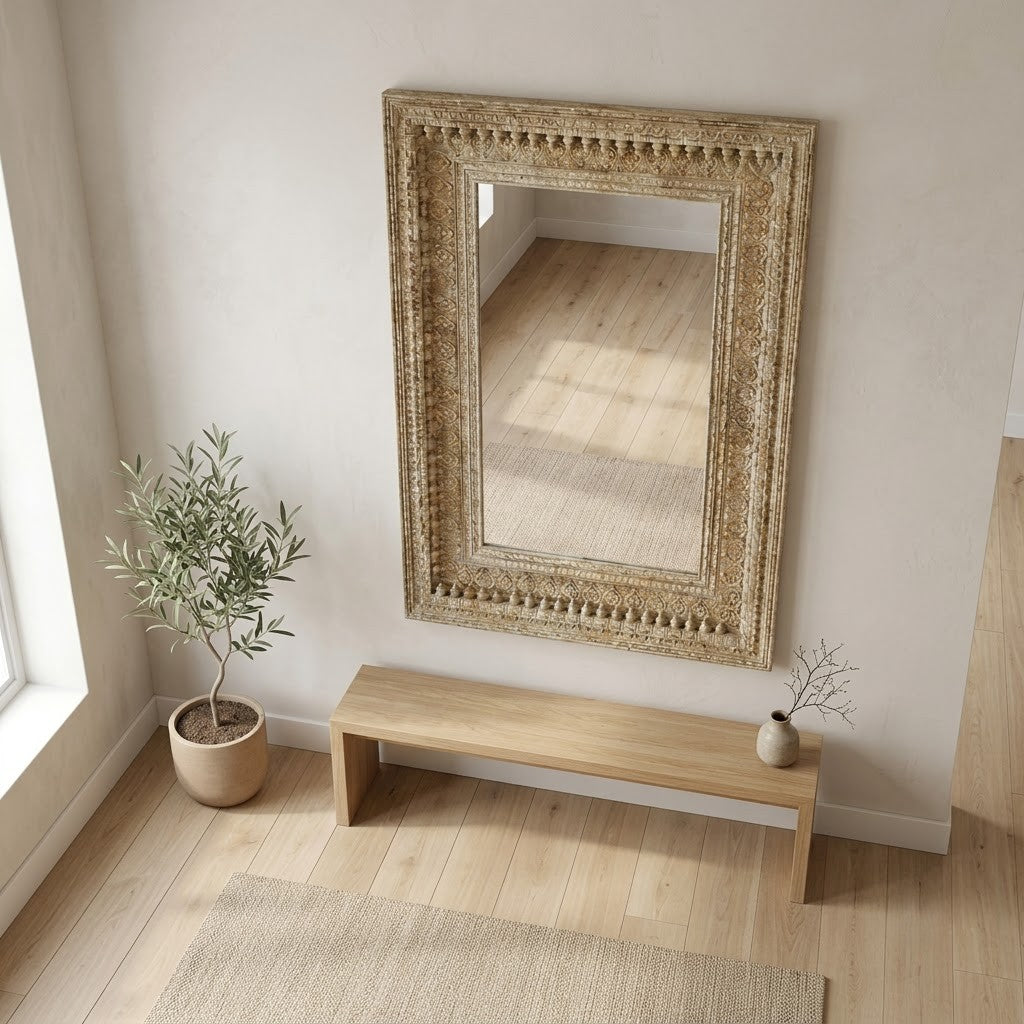 PRITI wooden dressing mirror for bedroom and dressing area