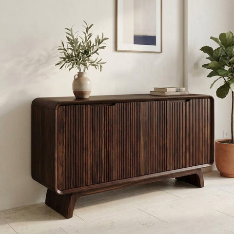 PRITI wooden sideboard with cabinets and drawers