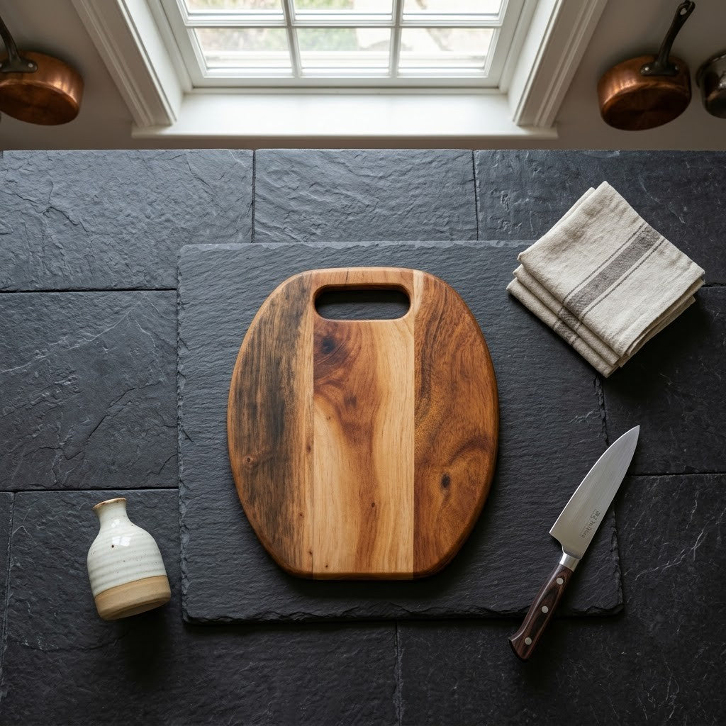 Premium Acacia Wood Cutting Board | Thick Reversible Kitchen Chopping Board