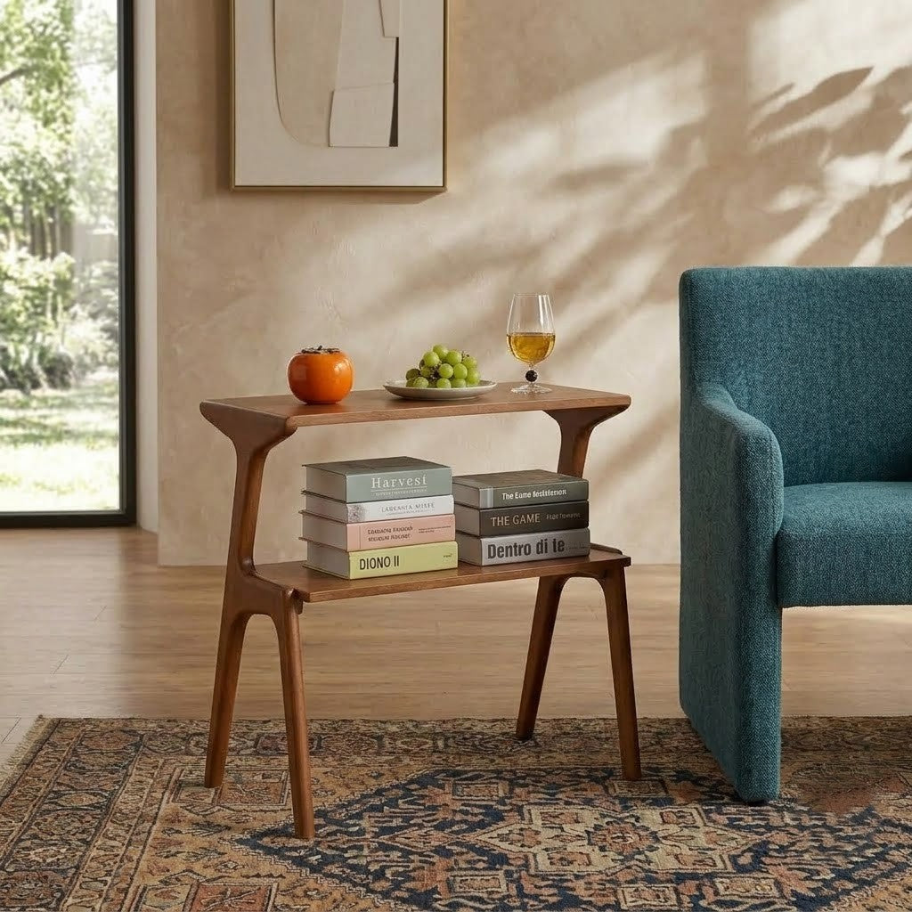 Premium Wooden End Table for Living Room – PRITI Mango Wood Collection