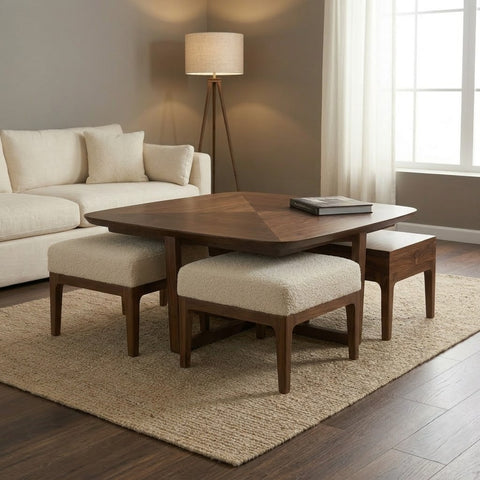 RITI Wooden Nesting Tables for Living Room