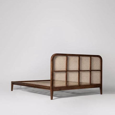 PRITI Solidwood Cane Bed