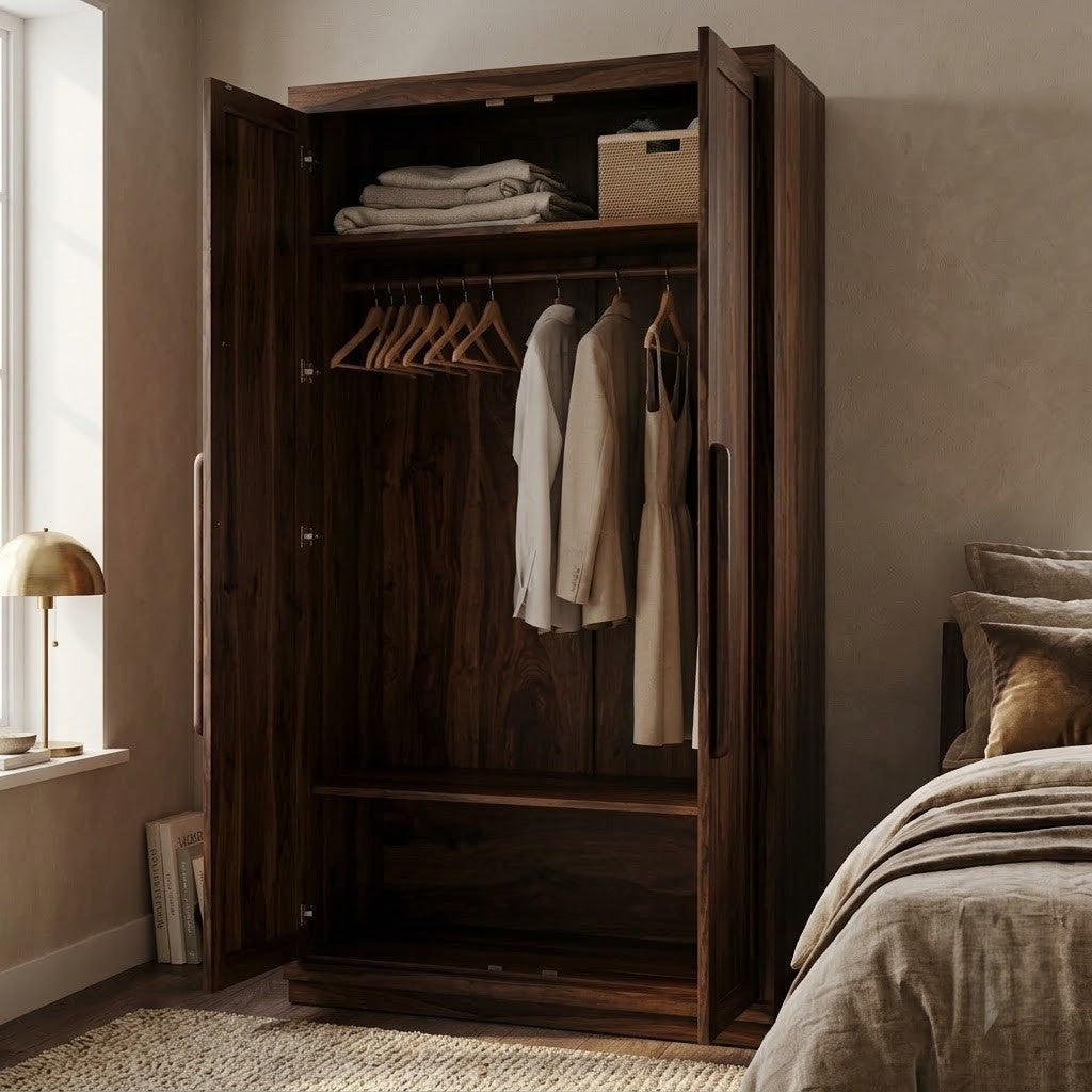 Sheesham Wood Bedroom Wardrobe for Everyday Storage