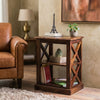 Sheesham Wood Side Table with X-Frame Design | Bedside & Living Room End Table