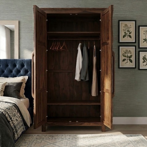 Sheesham wood bedroom wardrobe 36 x 22 x 72 inches