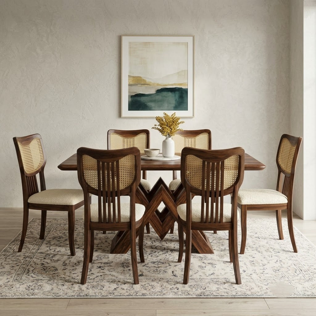 Sheesham wood dining furniture with Dark Walnut finish