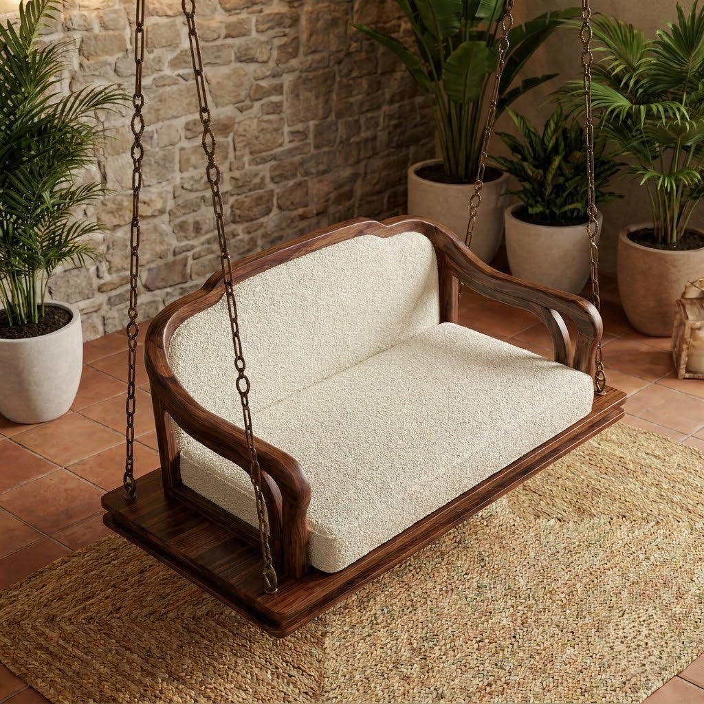 Solid Sheesham wood 2 seater Jhula for home