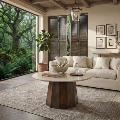 Solid Sheesham wood centre table 80×80 cm by PRITI