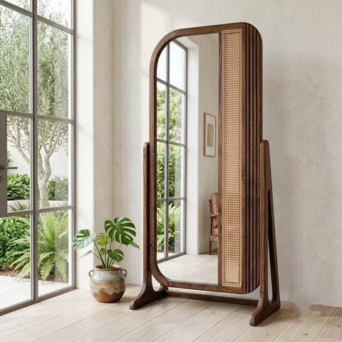 Solid Sheesham wooden dressing mirror for modern home