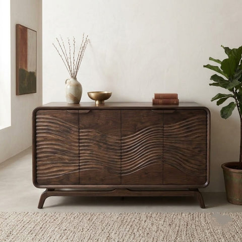 Solid Wood Sideboard Cabinet for Living Room