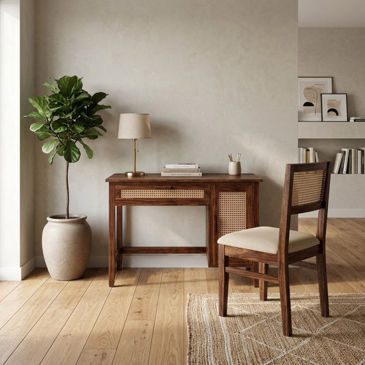 PRITI Sheesham Wood Study Table and Chair Set for Students | Kids | Adults